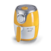 Ariete 4615 Airy Fryer Mini, Friggitrice ad Aria, 1000 Watt, 2 litri, Max Temperatura 200° C, Ricettario, Bianco/Giallo