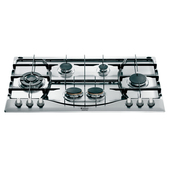 Hotpoint PH 960MST (IX)/HA piano cottura Acciaio inossidabile Incorporato Gas 6 Fornello(i)